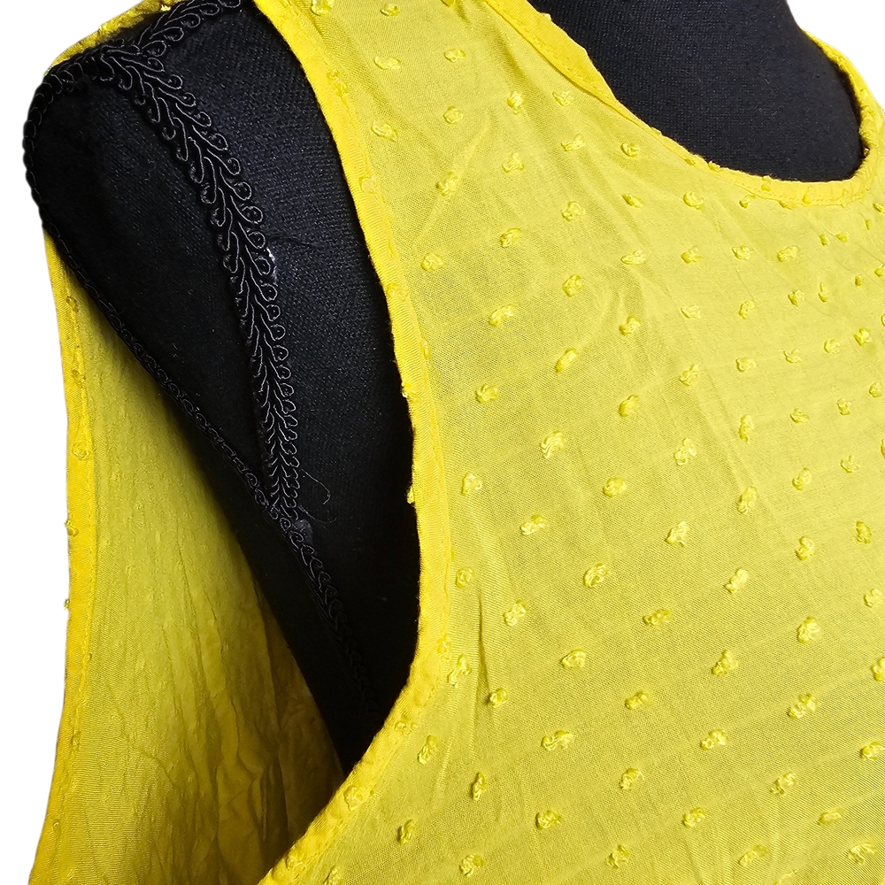 Sunny Yellow Ruffled Tank Top - Picture 4 of 8